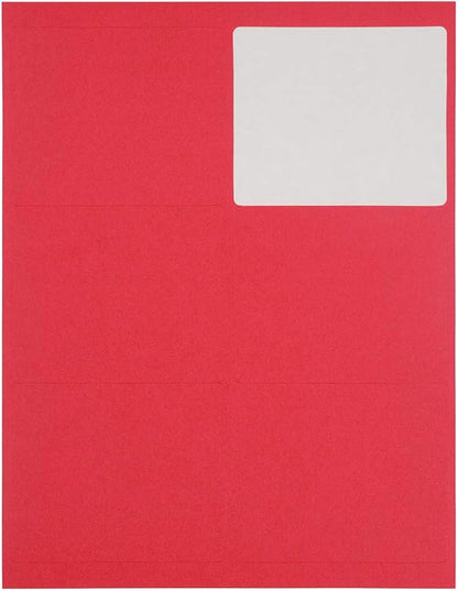 JAM PAPER Shipping Address Labels - Large - 3 1/3 x 4 - Red - 120/Pack | Address Labels - TrueDesk