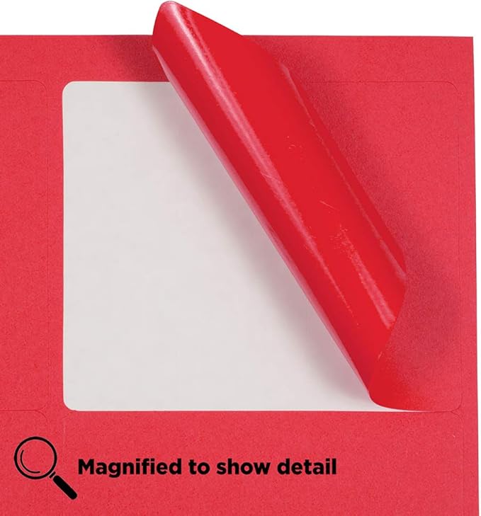 JAM PAPER Shipping Address Labels - Large - 3 1/3 x 4 - Red - 120/Pack | Address Labels - TrueDesk