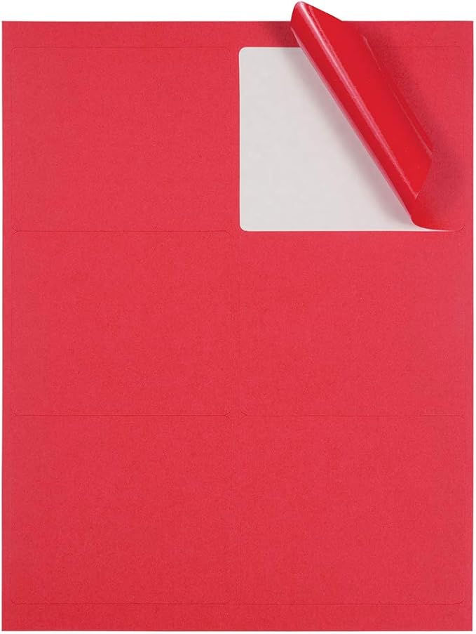 JAM PAPER Shipping Address Labels - Large - 3 1/3 x 4 - Red - 120/Pack | Address Labels - TrueDesk