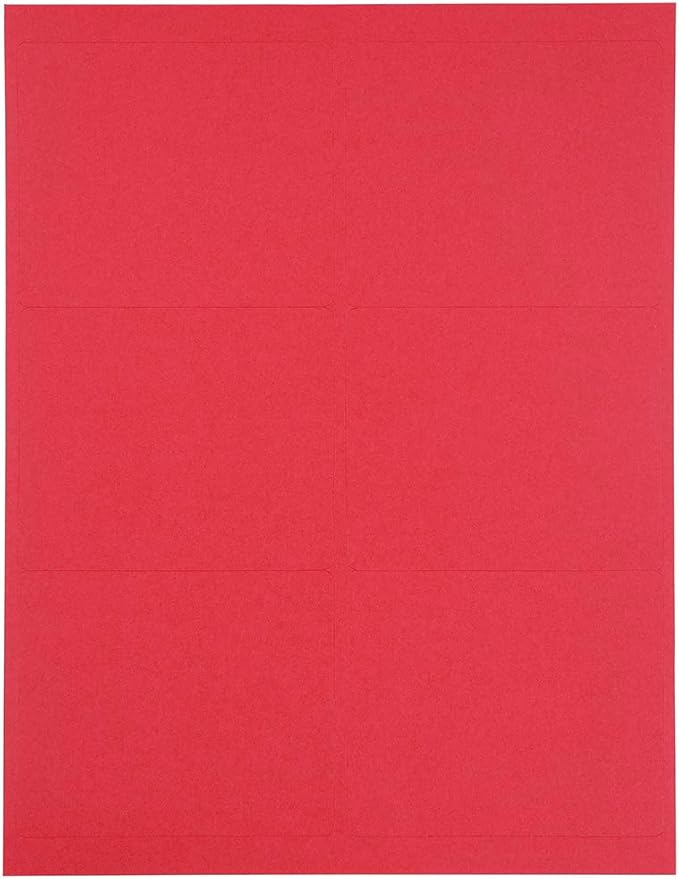 JAM PAPER Shipping Address Labels - Large - 3 1/3 x 4 - Red - 120/Pack | Address Labels - TrueDesk