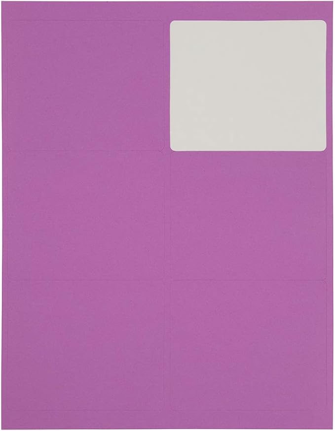 JAM PAPER Shipping Address Labels - Large - 3 1/3 x 4 - Violet Purple - 120/Pack | Address Labels - TrueDesk