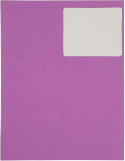JAM PAPER Shipping Address Labels - Large - 3 1/3 x 4 - Violet Purple - 120/Pack | Address Labels - TrueDesk