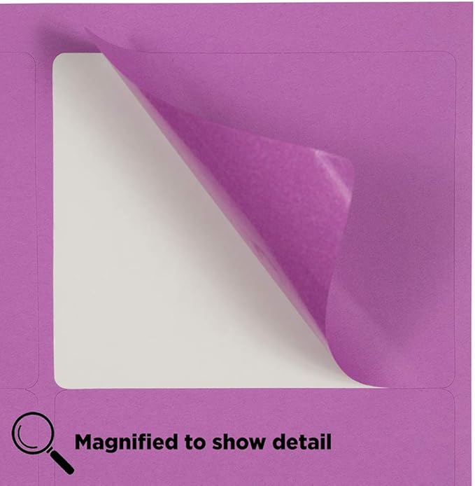 JAM PAPER Shipping Address Labels - Large - 3 1/3 x 4 - Violet Purple - 120/Pack | Address Labels - TrueDesk