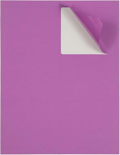 JAM PAPER Shipping Address Labels - Large - 3 1/3 x 4 - Violet Purple - 120/Pack | Address Labels - TrueDesk
