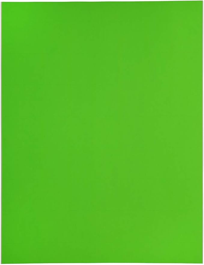 JAM Paper Shipping Address Labels, Rectangular, 1 1/3 x 4, Neon Green, 126/Pack (359329613) | Address Labels - TrueDesk