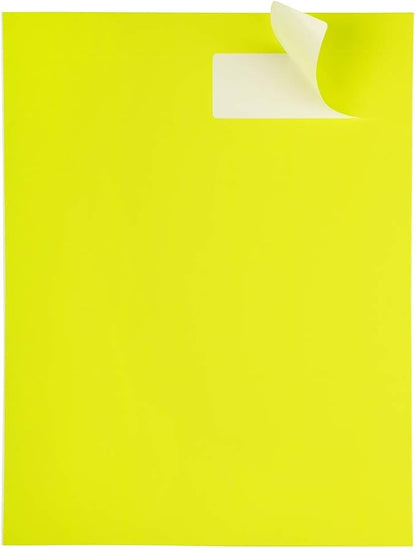 JAM PAPER Shipping Address Labels - Rectangular - 1 1/3 x 4 - Neon Yellow - 126/pack | Address Labels - TrueDesk