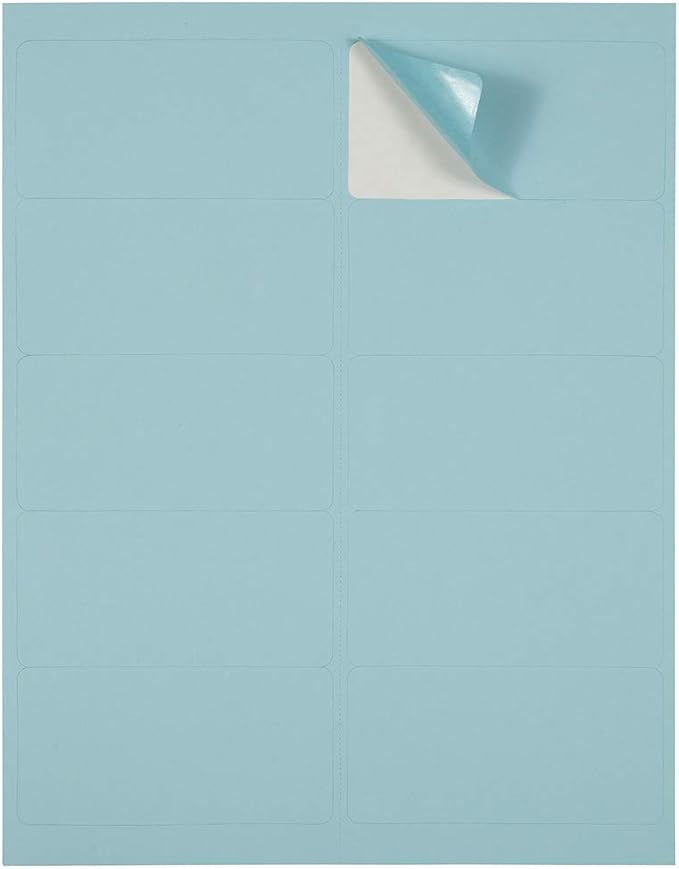JAM PAPER Shipping Address Labels - Standard Mailing - 2 x 4 - Baby Blue - 120/Pack | Address Labels - TrueDesk
