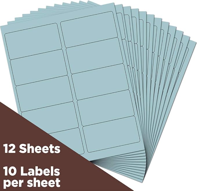 JAM PAPER Shipping Address Labels - Standard Mailing - 2 x 4 - Baby Blue - 120/Pack | Address Labels - TrueDesk