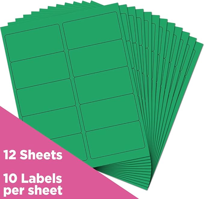 JAM PAPER Shipping Address Labels - Standard Mailing - 2 x 4 - Green - 120/Pack | Address Labels - TrueDesk