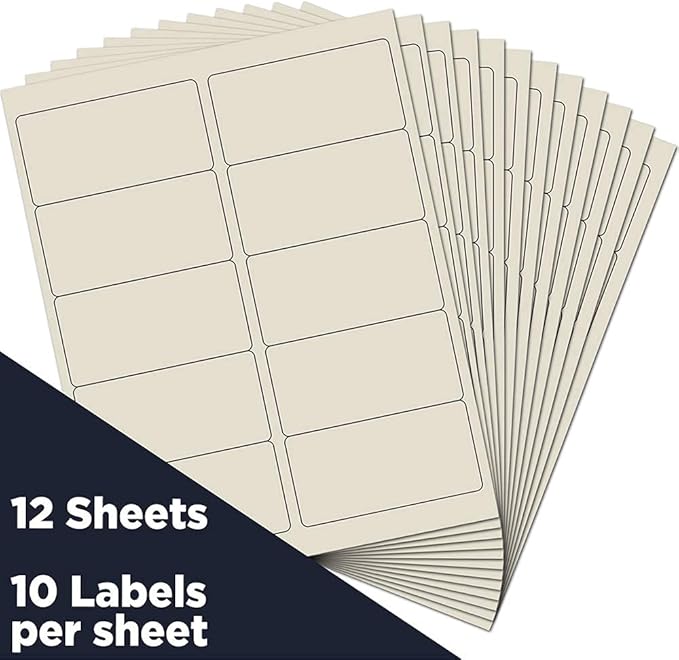 JAM PAPER Shipping Address Labels - Standard Mailing - 2 x 4 - Ivory - 120/Pack | Address Labels - TrueDesk