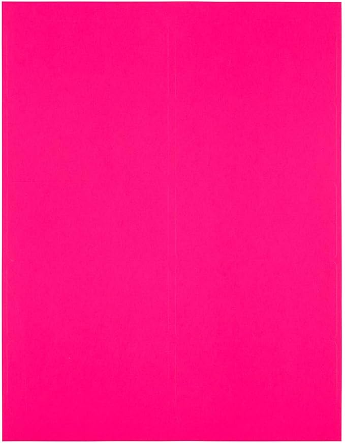 JAM PAPER Shipping Address Labels - Standard Mailing - 2 x 4 - Neon Fluorescent Pink - 120/Pack | Address Labels - TrueDesk