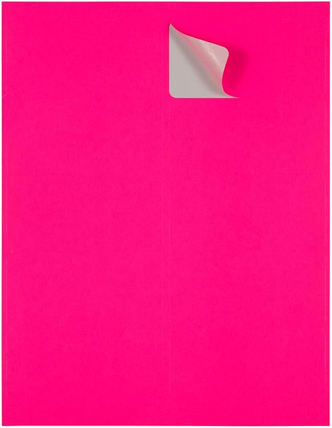 JAM PAPER Shipping Address Labels - Standard Mailing - 2 x 4 - Neon Fluorescent Pink - 120/Pack | Address Labels - TrueDesk