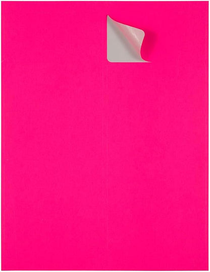 JAM PAPER Shipping Address Labels - Standard Mailing - 2 x 4 - Neon Fluorescent Pink - 120/Pack | Address Labels - TrueDesk
