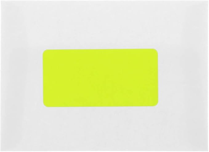 JAM PAPER Shipping Address Labels - Standard Mailing - 2 x 4 - Neon Fluorescent Yellow - 120/Pack | Address Labels - TrueDesk