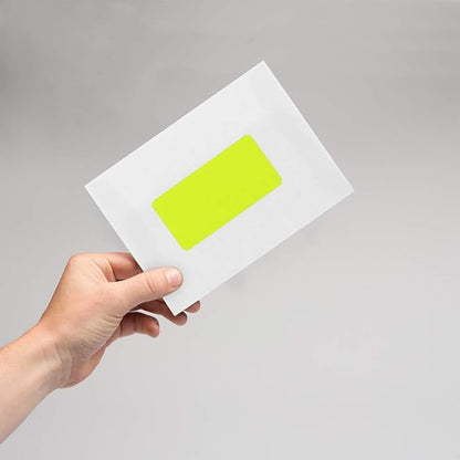 JAM PAPER Shipping Address Labels - Standard Mailing - 2 x 4 - Neon Fluorescent Yellow - 120/Pack | Address Labels - TrueDesk