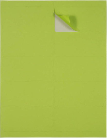 JAM PAPER Shipping Address Labels - Standard Mailing - 2 x 4 - Ultra Lime Green - 120/Pack | Address Labels - TrueDesk