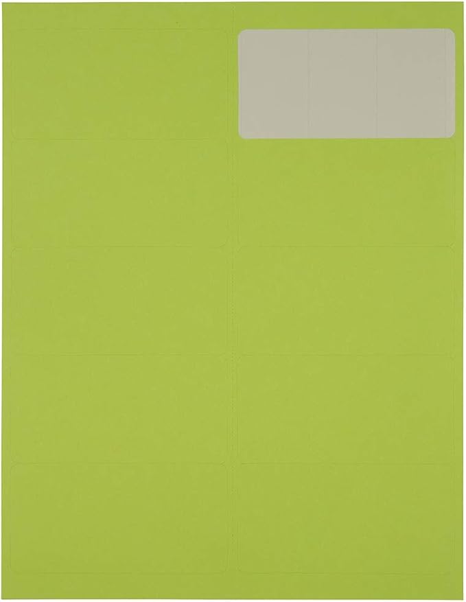 JAM PAPER Shipping Address Labels - Standard Mailing - 2 x 4 - Ultra Lime Green - 120/Pack | Address Labels - TrueDesk