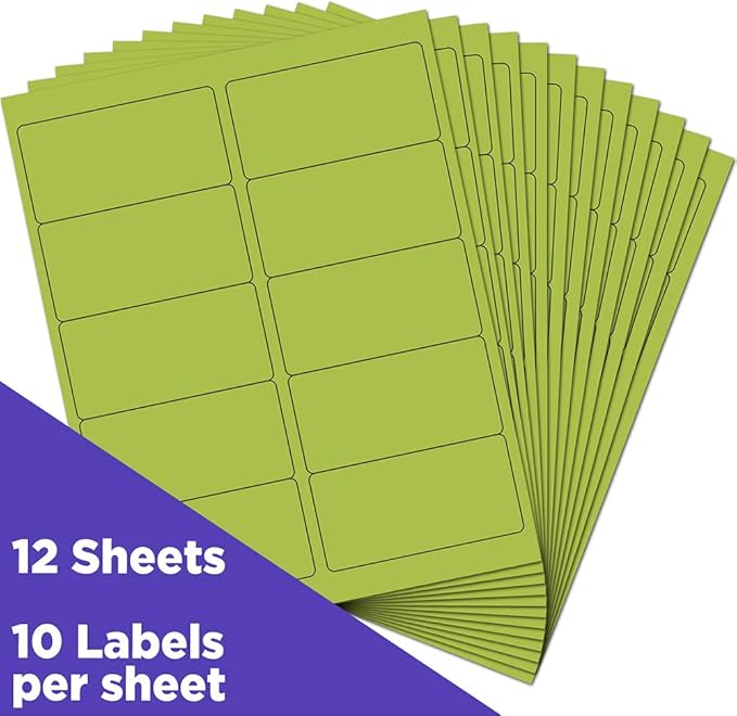 JAM PAPER Shipping Address Labels - Standard Mailing - 2 x 4 - Ultra Lime Green - 120/Pack | Address Labels - TrueDesk