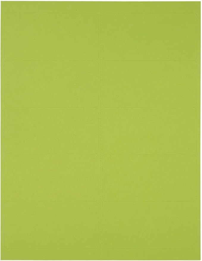 JAM PAPER Shipping Address Labels - Standard Mailing - 2 x 4 - Ultra Lime Green - 120/Pack | Address Labels - TrueDesk