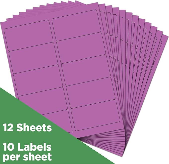 JAM PAPER Shipping Address Labels - Standard Mailing - 2 x 4 - Violet - 120/Pack | Address Labels - TrueDesk