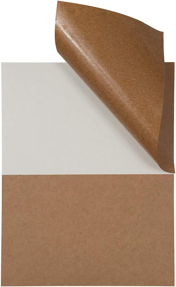 JAM PAPER Shipping Labels - Half Page - 5 1/2 x 8 1/2 - Brown Kraft - 50/Pack | Address Labels - TrueDesk
