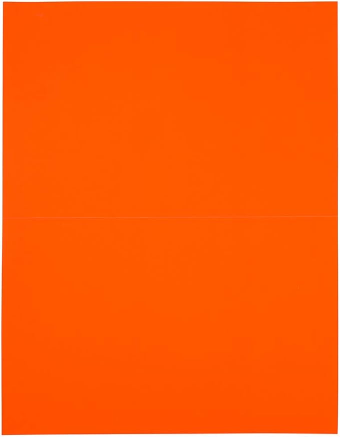 JAM PAPER Shipping Labels - Half Page - 5 1/2 x 8 1/2 - Neon Deep Red/Orange - 50/Pack | Address Labels - TrueDesk