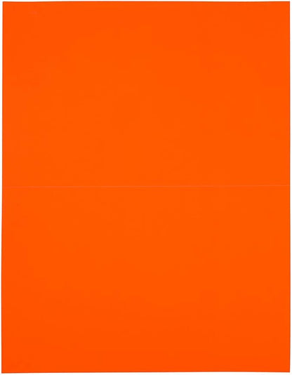 JAM PAPER Shipping Labels - Half Page - 5 1/2 x 8 1/2 - Neon Deep Red/Orange - 50/Pack | Address Labels - TrueDesk