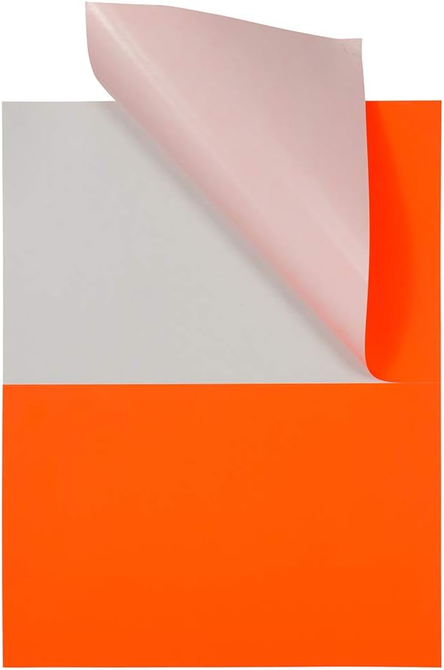 JAM PAPER Shipping Labels - Half Page - 5 1/2 x 8 1/2 - Neon Deep Red/Orange - 50/Pack | Address Labels - TrueDesk