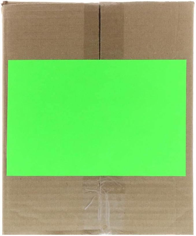 JAM PAPER Shipping Labels - Half Page - 5 1/2 x 8 1/2 - Neon Green - 50/Pack | All - Purpose Labels - TrueDesk