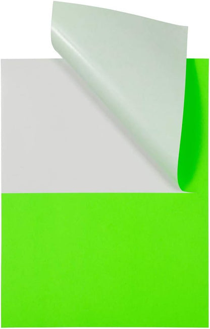 JAM PAPER Shipping Labels - Half Page - 5 1/2 x 8 1/2 - Neon Green - 50/Pack | All - Purpose Labels - TrueDesk
