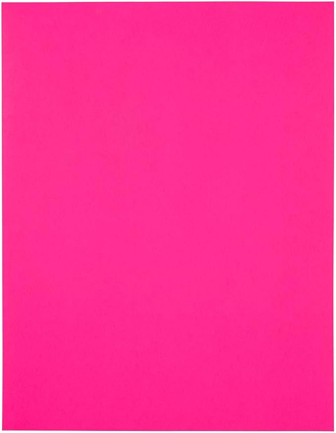 JAM PAPER Shipping Labels - Half Page - 5 1/2 x 8 1/2 - Neon Pink - 50/Pack | Address Labels - TrueDesk