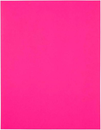 JAM PAPER Shipping Labels - Half Page - 5 1/2 x 8 1/2 - Neon Pink - 50/Pack | Address Labels - TrueDesk