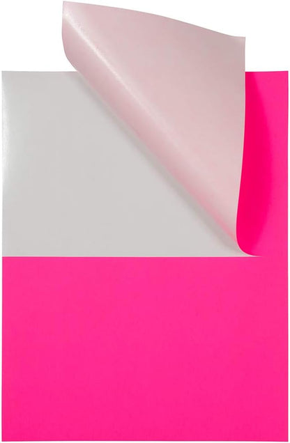 JAM PAPER Shipping Labels - Half Page - 5 1/2 x 8 1/2 - Neon Pink - 50/Pack | Address Labels - TrueDesk