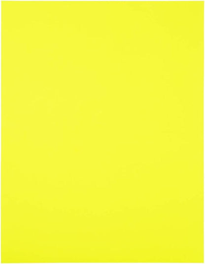 JAM PAPER Shipping Labels - Half Page - 5 1/2 x 8 1/2 - Neon Yellow - 50/Pack | Address Labels - TrueDesk