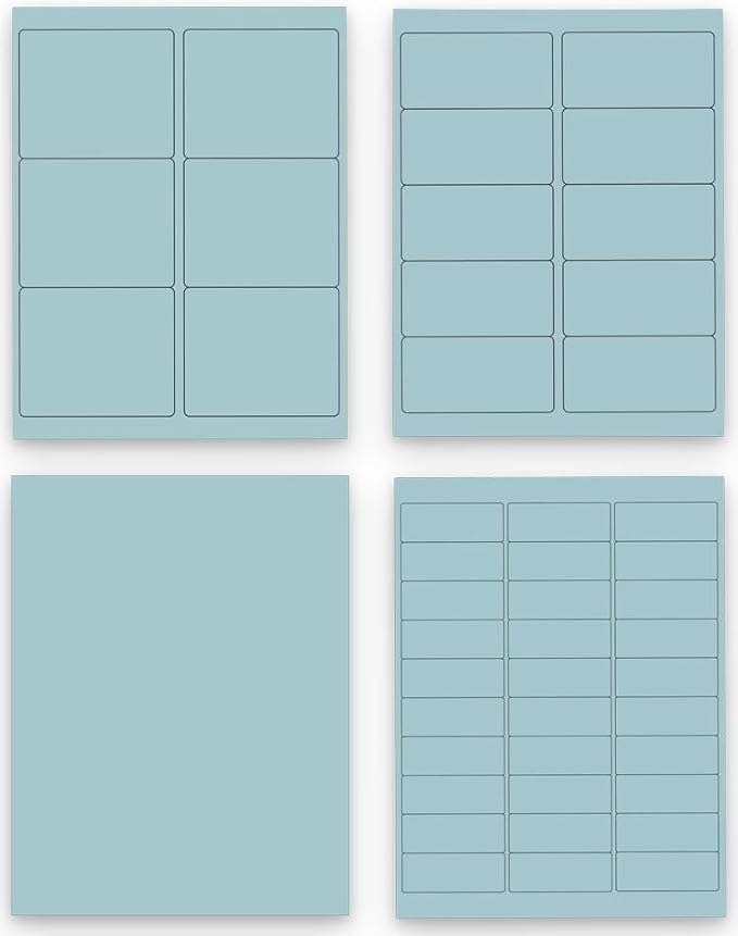 JAM PAPER Shipping & Mailing Address Labels - Multi Size Assortment - Baby Blue - 370/Pack | Address Labels - TrueDesk