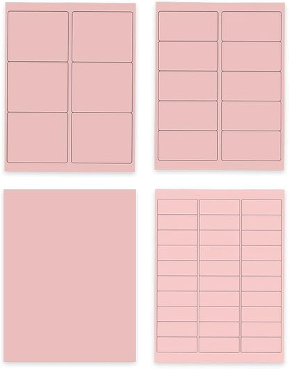 JAM PAPER Shipping & Mailing Address Labels - Multi Size Assortment - Baby Pink - 370/Pack | Address Labels - TrueDesk
