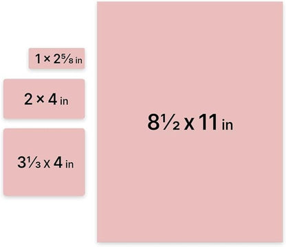 JAM PAPER Shipping & Mailing Address Labels - Multi Size Assortment - Baby Pink - 370/Pack | Address Labels - TrueDesk