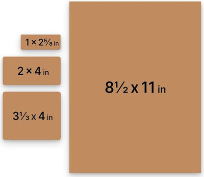JAM PAPER Shipping & Mailing Address Labels - Multi Size Assortment - Brown Kraft - 370/Pack | Address Labels - TrueDesk