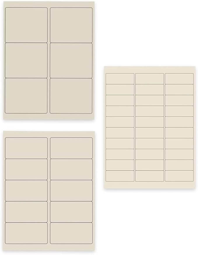 JAM PAPER Shipping & Mailing Address Labels - Multi Size Assortment - Ivory - 360/Pack | Address Labels - TrueDesk