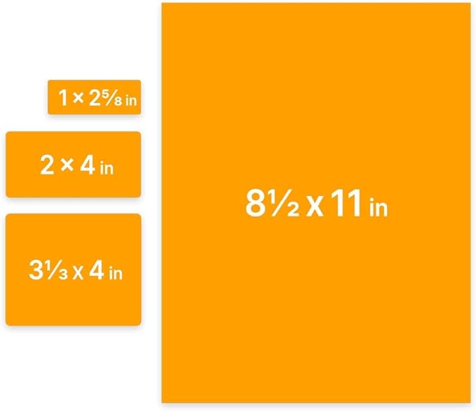 JAM PAPER Shipping & Mailing Address Labels - Multi Size Assortment - Neon Orange - 370/Pack | Address Labels - TrueDesk