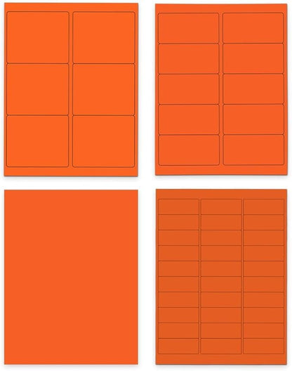 JAM PAPER Shipping & Mailing Address Labels - Multi Size Assortment - Orange - 370/Pack | Address Labels - TrueDesk