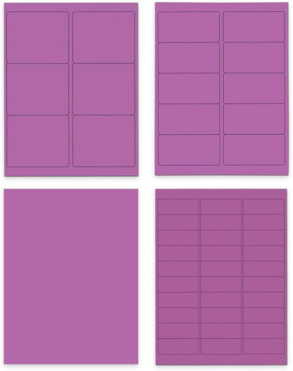 JAM PAPER Shipping & Mailing Address Labels - Multi Size Assortment - Purple - 370/Pack | Address Labels - TrueDesk