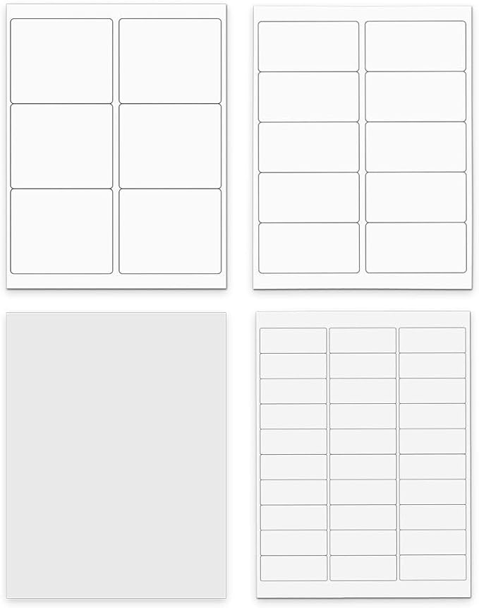 JAM PAPER Shipping & Mailing Address Labels - Multi Size Assortment - White - 370/Pack | Address Labels - TrueDesk