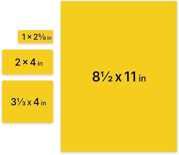 JAM PAPER Shipping & Mailing Address Labels - Multi Size Assortment - Yellow - 370/Pack | Address Labels - TrueDesk