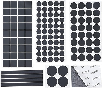 Jayen 132 Pcs Non Slip Self - Adhesive Silicone Cuttable Furniture Pads, Anti - Sliding Anti - Scratch Rubber Floor Protectors for Any Furniture and Appliances - Black (Matte) | Furniture Pads - TrueDesk