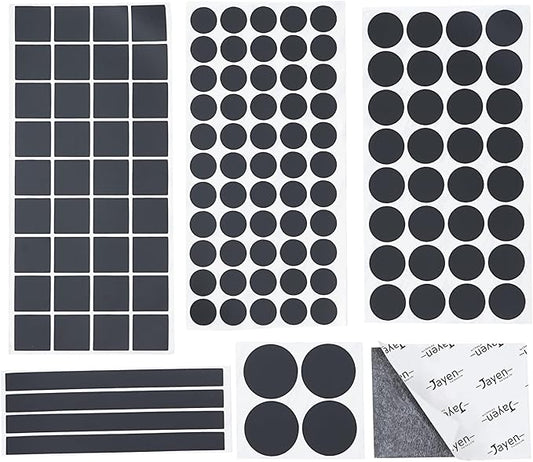 Jayen 132 Pcs Non Slip Self - Adhesive Silicone Cuttable Furniture Pads, Anti - Sliding Anti - Scratch Rubber Floor Protectors for Any Furniture and Appliances - Black (Matte) | Furniture Pads - TrueDesk