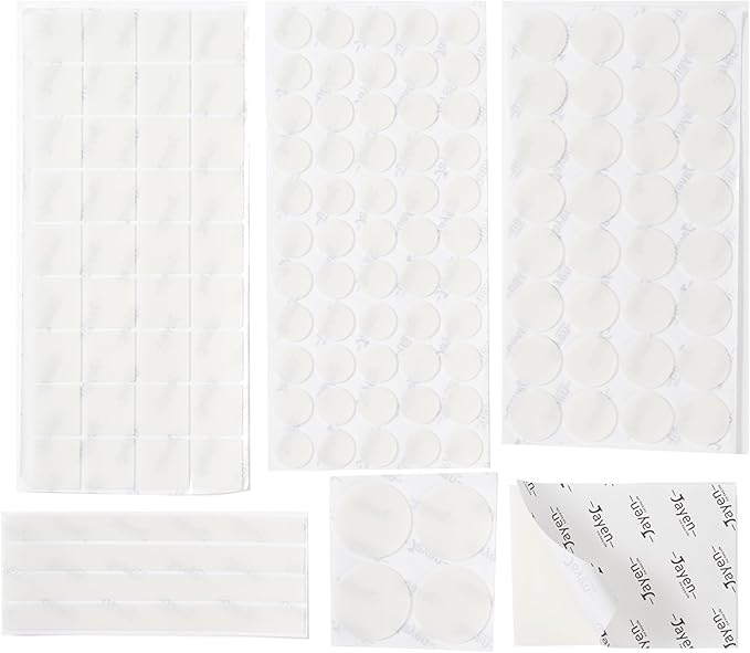 Jayen 132 Pcs Non Slip Self - Adhesive Silicone Cuttable Furniture Pads, Anti - Sliding Anti - Scratch Rubber Floor Protectors for Any Furniture and Appliances - Translucent (Matte) | Furniture Pads - TrueDesk