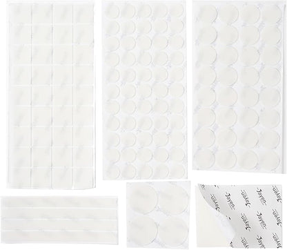 Jayen 132 Pcs Non Slip Self - Adhesive Silicone Cuttable Furniture Pads, Anti - Sliding Anti - Scratch Rubber Floor Protectors for Any Furniture and Appliances - Translucent (Matte) | Furniture Pads - TrueDesk