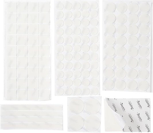 Jayen 132 Pcs Non Slip Self - Adhesive Silicone Cuttable Furniture Pads, Anti - Sliding Anti - Scratch Rubber Floor Protectors for Any Furniture and Appliances - Translucent (Matte) | Furniture Pads - TrueDesk