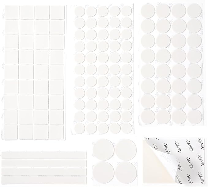 Jayen 132 Pcs Non Slip Self - Adhesive Silicone Cuttable Furniture Pads, Anti - Sliding Anti - Scratch Rubber Floor Protectors for Any Furniture and Appliances - White (Matte) | Furniture Pads - TrueDesk